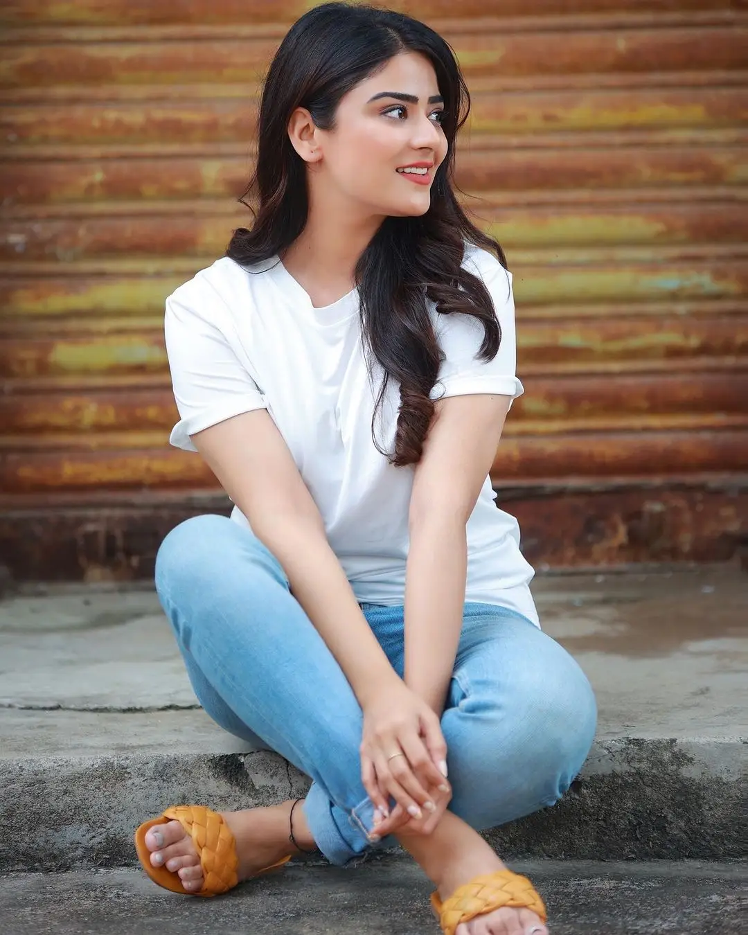 Priyanka Sharma Stills in White Top Blue Jeans